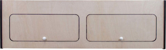 Overhead Camper Cabinet Black Trim Â€“ 120cm X 35cm X 35cm