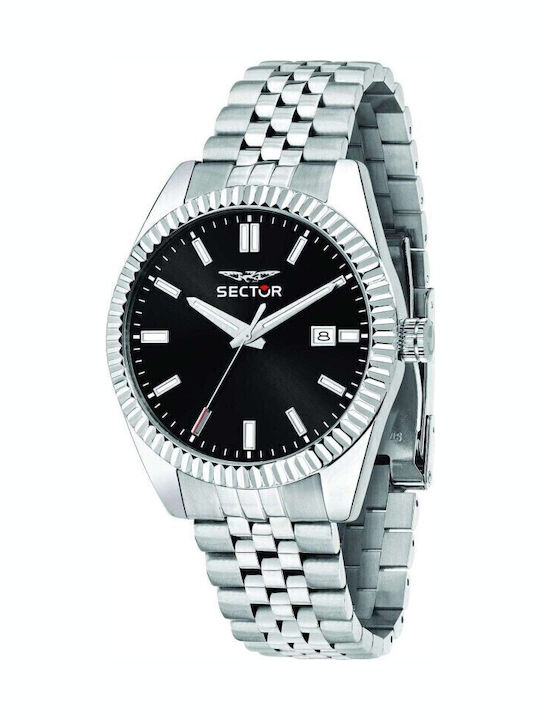 Sector Herrenuhr Batterie mit Silber Metallarmband