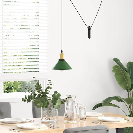 vidaXL Adjustable Green Ceiling Light with E27 Socket 22x22cm