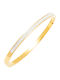Women's Gold Plated Steel Handcuff Bracelet with Zircon 6cm