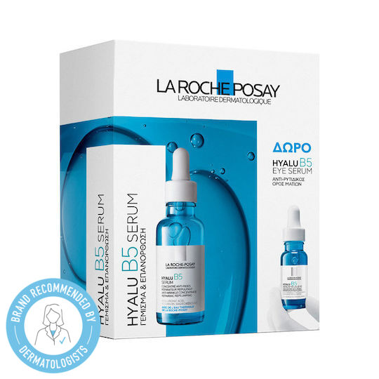 La Roche Posay Hyalu B5 & Gift Hyalu B5 Eye Serum 5ml Moisturizing & Anti-aging Serum Face with Hyaluronic Acid & Vitamin B5 for Revitalization 30ml