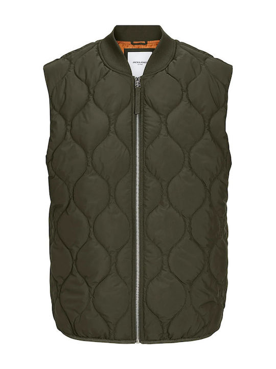 Jack & Jones Sleeveless Jacket Haki