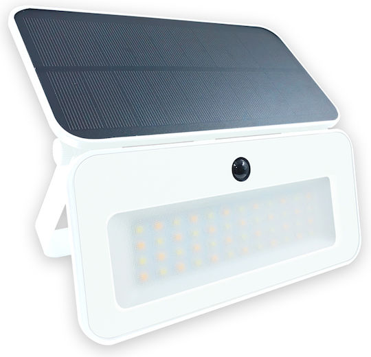 Adeleq Στεγανός Ηλιακός Προβολέας LED 8W Θερμό Λευκό 3000K με Αισθητήρα Κίνησης και Φωτοκύτταρο IP65