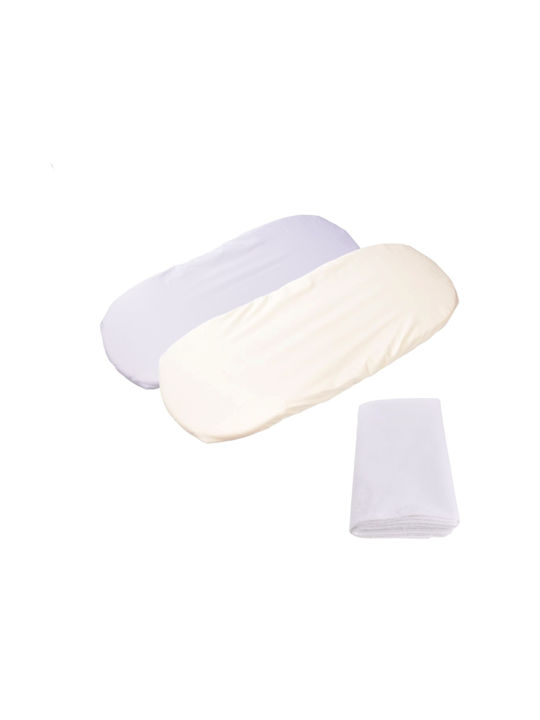 Confort Family Seturi de cearșafuri pentru bebeluși Pentru Patut Bumbac cu Cauciuc Ecru 30x72buc 2buc