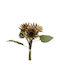 Sunflower Artificial Flower Bouquet Fabric PVC Beige Brown Green 31 Set of 12 Pieces 030767 Fabric PVC