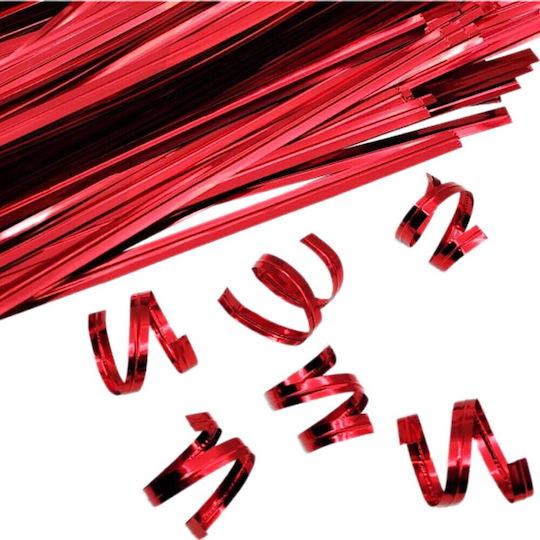 Σετ 100τμχ Κόκκινα Κλείστρα Twist Ties 10cm 11kat49