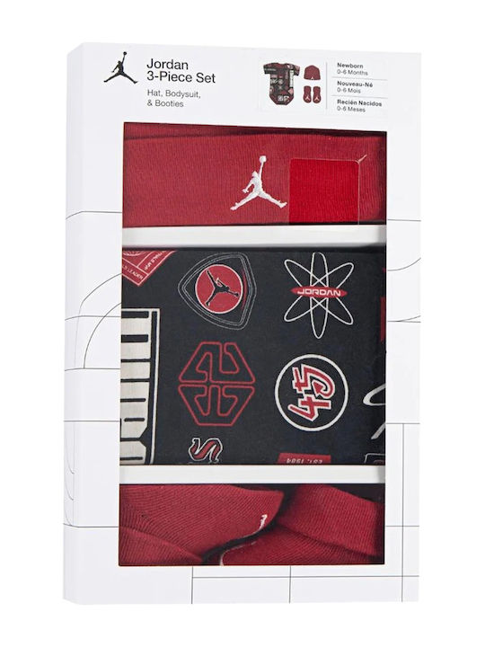 Jordan Set Onesie Black Red