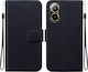 4g Global Ultra-thin Voltage Magnetic Back Cover Leather / Synthetic Leather / Silicone with Strap Black (Realme C67)