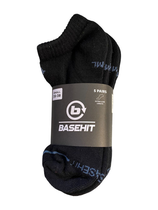 Basehit Basic Extra Low Socks 5-pairs 242.bu08.47-black