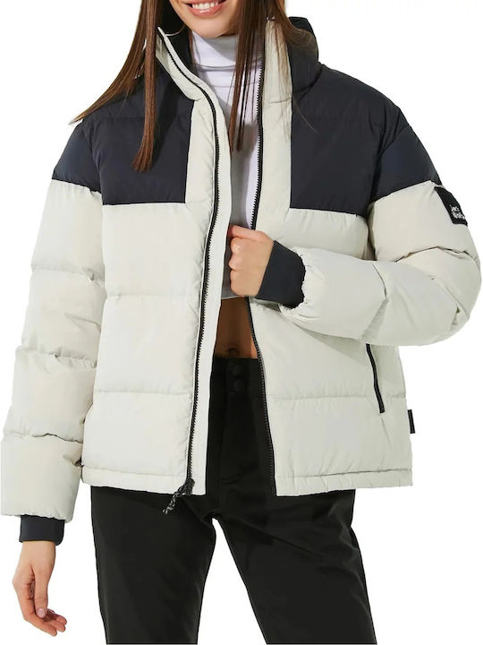 Lungă Jachetă de femei Puffer Alb