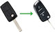 Car Key Shell with Blade with 2 Buttons for Peugeot