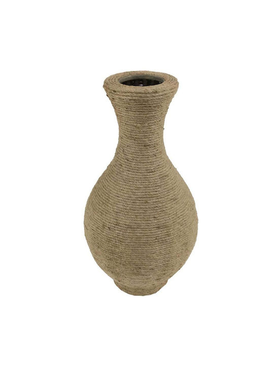 InTheBox Διακοσμητικό Βάζο Ψάθινο Καφέ Y25cm