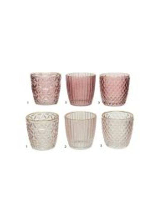 Beauty Home Glas Wasser / Cocktail/Trinken aus Glas in Rosa Farbe
