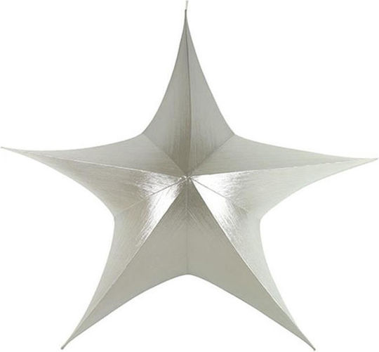 Deschis Crăciunesc Decorativ Stea Plastic Argintiu 1buc