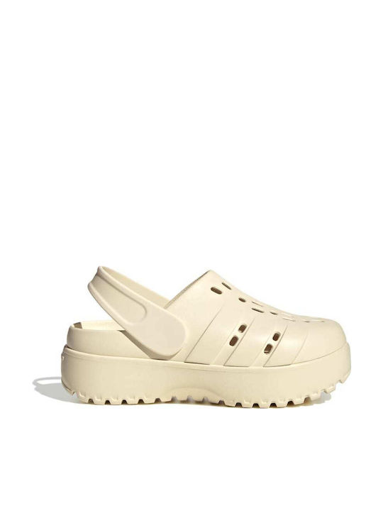 adidas Adilette Clog Damen Clogs Beige
