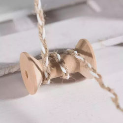 Two-Tone Braided Jute Cord White 4mm X 25m 5561...