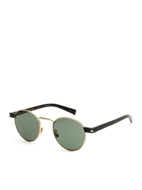 Ysl Unisex Γυαλιά Ηλίου με Χρυσό Μεταλλικό Σκελετό και Πράσινο Φακό SL 707 002