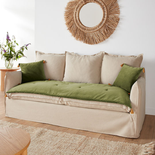 La Redoute Interieurs Sofa Cushion from Velvet Green 60x180cm.