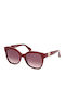 Max Mara Emme3 Women's Sunglasses with Burgundy Plastic Frame and Burgundy Gradient Lens MM 0014 66F