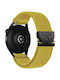 Easy Click Fabric Strap Yellow 22mm