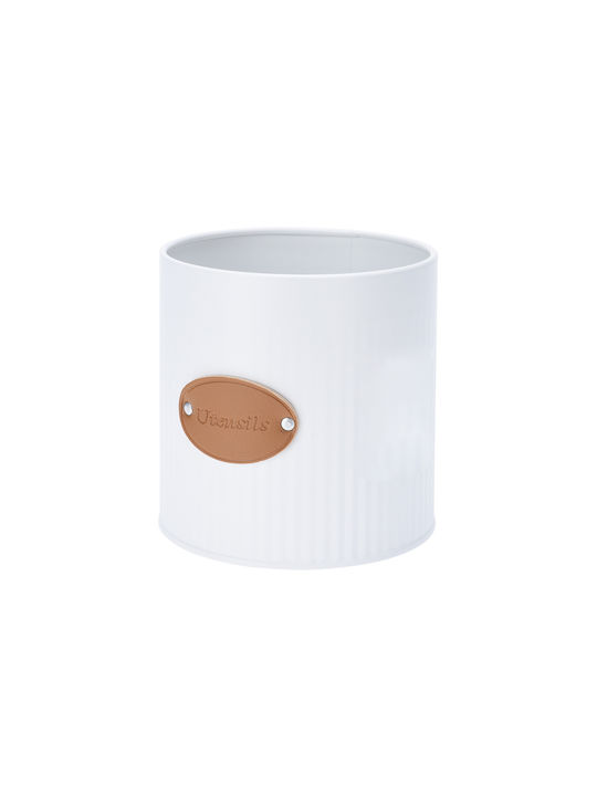 Excellent Houseware Βάζο Γενικής Χρήσης με Καπάκι Γυάλινο Λευκό 12x12x12cm