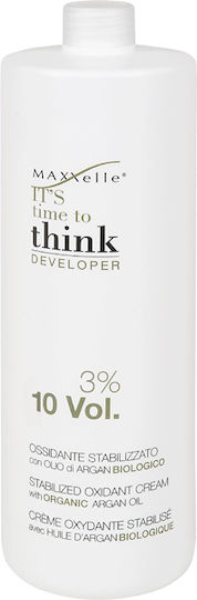MAXXelle Think Developer - Stabilized Oxidant With Organic Argan Oil 10v - 3% Oil Colour Developer 1000ml