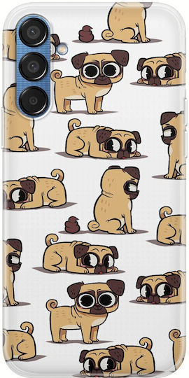 Cute Pugs Samsung Galaxy M15 5g Clear TPU Transparent Silicone