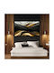 Canvas Painting Abstract Design Gold Black Knv2553 80cm X 120cm