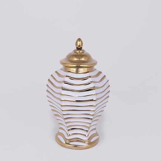 Eurolamp Διακοσμητικό Βάζο Keramik Weiß 18.3x18.3x30cm 1Stück