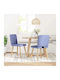 Dining Room Fabric Chair Denim Blue 45x54x86cm 2pcs