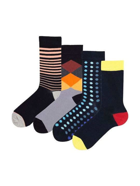 Șosete casual pentru femei, diferite din bumbac, 4 perechi Cimpa 37030 multicolor