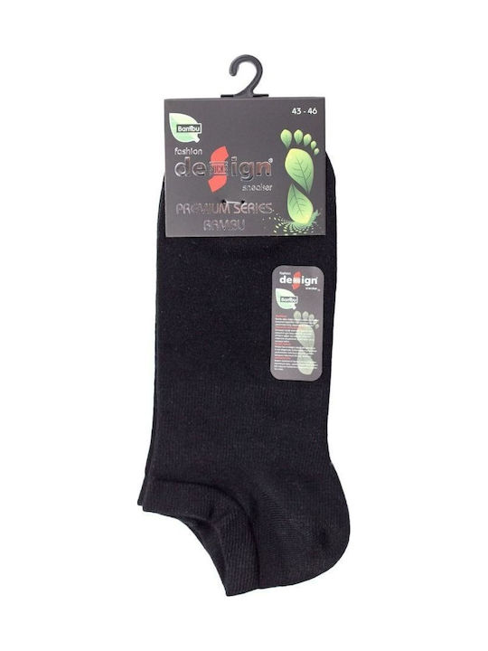 Șosete scurte bărbați negre bambus 3 perechi design 37010 negru Șosete scurte bărbați negre bambus 3 perechi design 37010 negru