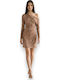 Mini Abendkleid Braun
