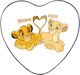 Χειροποίητο Μεταλλικό Alloyed Κουτί Καρδιά Love Simba Nala Lion King No46 Αγίου Βαλεντίνου 15x14x4.5cm