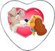 Handmade Metal Alloy Heart Box Lady Tramp Love No53 Valentine's Day 15x14x4.5cm