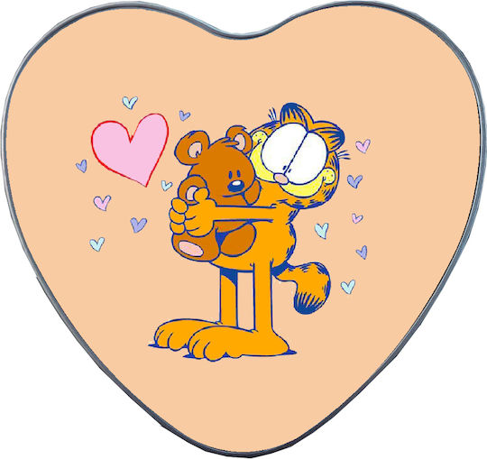Handmade Metal Alloy Heart Box Garfield Love No35 Valentine's Day 15x14x4.5cm