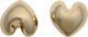Metall Dekoratives Herz Paar 4cm Gold N F