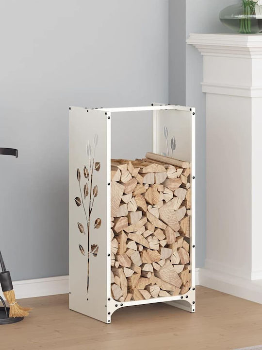 vidaXL Wooden Shelf Wood Storage 40x30x80cm White