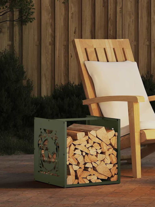 vidaXL Firewood Wooden Shelf Wood Storage 40x40...