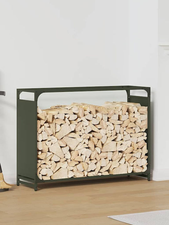 vidaXL Дърво Рафт Съхранение на Дърва 90x28x65с...