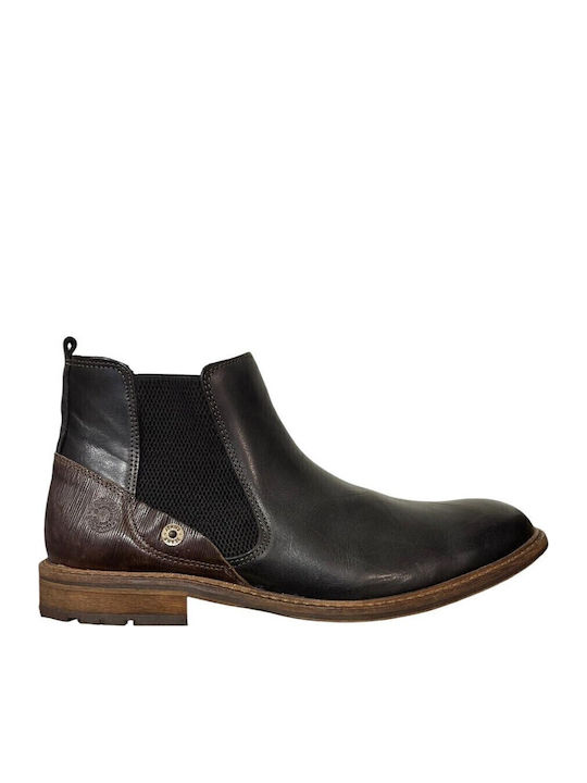Leder Schwarz Chelsea Stiefeletten Anatomisch