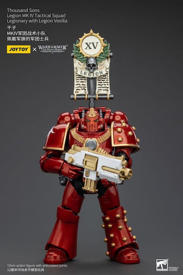 Warhammer The Horus Heresy Action Figure 1/18 Thousand Sons Legion Mk Iv Tactical Squad Legionary With Legion Vexilla 12 Cm