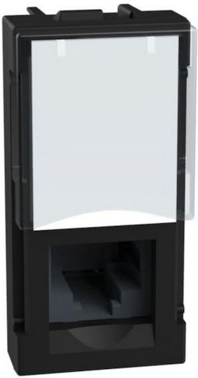 Πρίζα Rj45 Cat5e Utp 1 Στοιxείου Dark Light Now