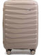 Paulter Medium Hard Beige Suitcase With 4 Wheels Height 66cm