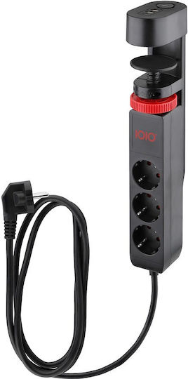 Πολύπριζο Usb Olympia Table Edge Power Strip Ioio Sl 3000 Black