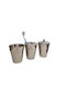 Metal Bathroom Accessory Set Silver