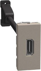 Πρίζα Hdmi 1 Στοιxείου Προκαλωδιωμένη Stone Light Now