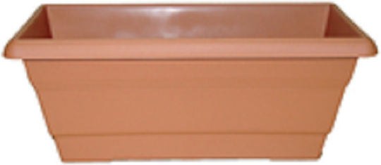 Atmosphera Festone Ζαρντινιέρα Πλαστική Καφέ 50x20x14εκ.