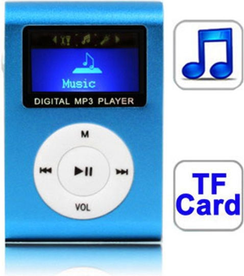 MP3 Player with LCD Screen 1.1" Blue S-MP3-2016TT