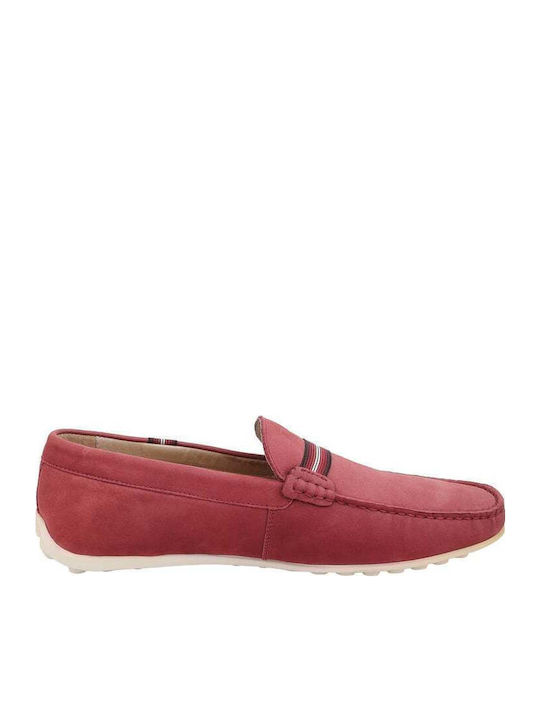 Men's Leather Loafers Red